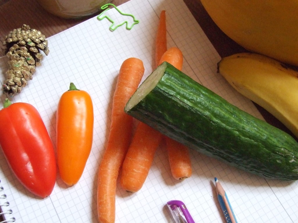 Gemüse und Obst für das Schulessen